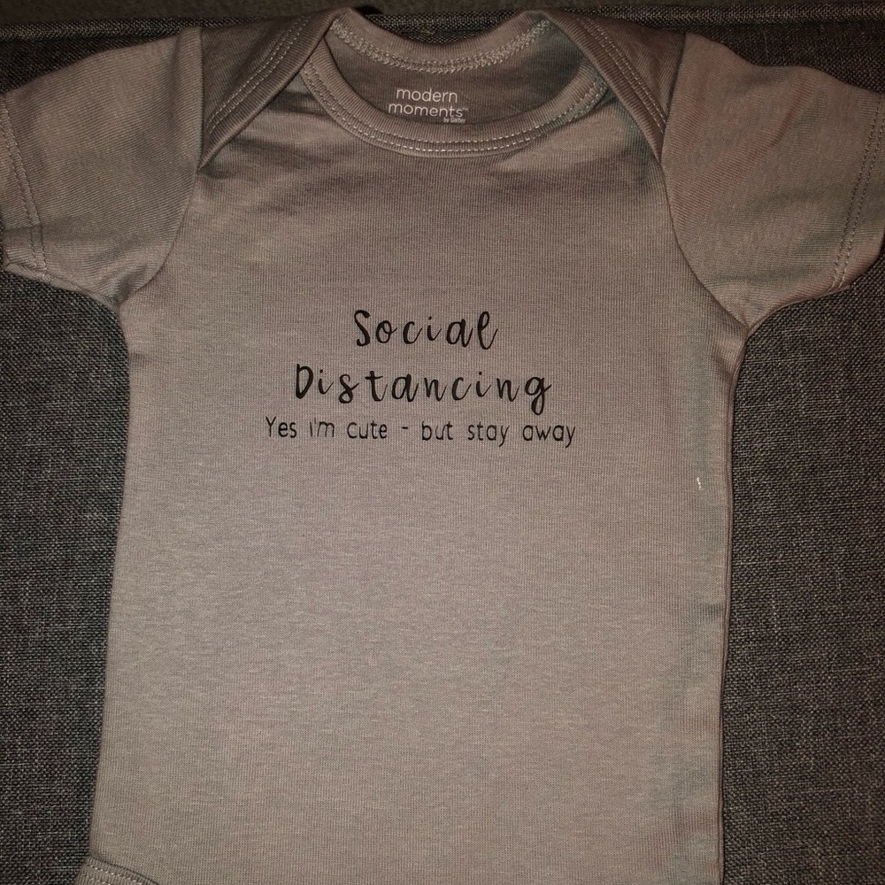 Custom social distancing Onesie!